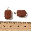 Natural Red Jasper Faceted Pendants G-Q169-06G-04-3