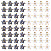100Pcs 2 Colors Transparent Resin Sakura Flower Bead Caps RESI-TA0005-57-2