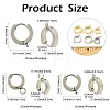 16Pcs 201 Stainless Steel Huggie Hoop Earrings Findings STAS-FS0002-26B-4
