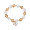 10mm Round Imitation Austrian Crystal & Crackle Acrylic Beaded Stretch Bracelets BJEW-JB10556-01-1