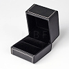 Rectangle Imitation Leather Ring Boxes LBOX-F001-04-3