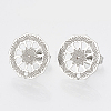 Non-Tarnish 304 Stainless Steel Stud Earring Findings LS-STAS-S079-37B-1