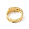 Rack Plating Brass Wire Wrap Double Ring for Women KK-O142-06G-2