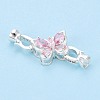 Brass Micro Pave Cubic Zirconia Fold Over Clasps KK-U037-10S-3