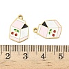 304 Stainless Steel Enamel Pendants STAS-G360-04G-08-3