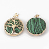 Synthetic Malachite Pendants G-S292-10A-G-2