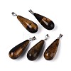 Natural Tiger Eye Pendants G-N360-08P-06-1
