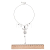 201 & 304 Stainless Steel Moon Star Butterfly Pendant Cable Chain Necklaces NJEW-TA00228-4
