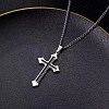Alloy with Enamel Cross Pendant Necklaces for Men and Women PW-WG47743-02-1