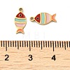 Ion Plating(IP) 304 Stainless Steel Enamel Charms STAS-D018-04G-3