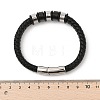 Ion Plating(IP) Braided Leather Cord Bracelets for Men BJEW-Z081-11P-01-5