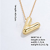 Stainless Steel Party Balloon Letter Pendant Cable Chain Necklaces for Women YF1942-22-1