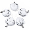 Natural Howlite Pendants G-N0325-12C-1