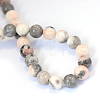 Natural Zebra Jasper Round Beads Strands X-G-E334-6mm-11-4