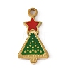 Christmas Theme Ion Plating(IP) 304 Stainless Steel Enamel Charms STAS-Z083-08G-01-1