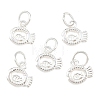 925 Sterling Silver Fish Charms STER-A049-01B-S-1