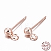 925 Sterling Silver Ear Stud Findings STER-K167-042A-RG-7