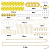 SUNNYCLUE 198Pcs DIY Yellow Flower Style Earring Making Kits DIY-SC0014-88-2
