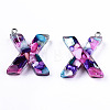 Transparent Epoxy Resin Pendants CRES-S364-001X-1