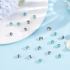 20Pcs 2 Colors Evil Eyes Brass Enamel Beads KK-BBC0026-14-4