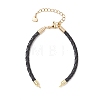 3MM Round Braided Leather Bracelet Making AJEW-JB01542-2