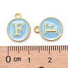 Golden Plated Alloy Enamel Charms X-ENAM-S118-04F-3