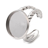 304 Stainless Steel Cuff Ring Components STAS-P454-01E-P-1
