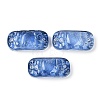 Spray Painted Transparent Glass Connector Charms X1-GLAA-H035-06D-1