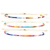 3Pcs Summer Glass Seed Bead Braided Bead Bracelets LO6994-2-1