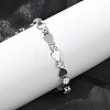 304 Stainless Steel Rhinestone Cup Chain Bracelets for Women BJEW-F488-26A-P-3