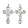 Brass Micro Pave Cubic Zirconia Pendants CU-CBADC6C-13P-02-1