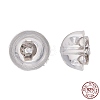 Anti-Tarnish Rhodium Plated 925 Sterling Silver Ear Nuts STER-E062-01P-6