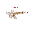 Brass Micro Pave Clear Cubic Zirconia Fold Over Clasps PW-WG35218-03-1