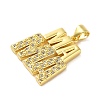Brass Micro Pave Clear Cubic Zirconia Pendants FIND-Z041-11B-2