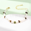 Natural Tiger Eye Chip and Rice Natural Pearl Beaded Bracelets GG-CBA3297-13G-H-2