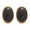 Alloy Resin Oval Stud Earrings FS-WG2D521-02-3