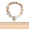 Nuggets Natural Freshwater Shell Charm Bracelets BJEW-JB14016-4