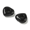 Natural Black Obsidian European Beads G-C252-01A-2