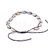 Adjustable Cowrie Shell Beads Necklaces NJEW-JN02392-4