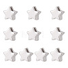 10Pcs Rhodium Plated 925 Sterling Silver Beads FIND-GO0002-59-1