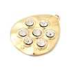 304 Stainless Steel & Crystal Rhinestone Pendants STAS-G390-01G-01-2
