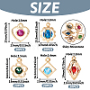 100Pcs 5 Styles Rack Plating Eco-Friendly Iron Charms IFIN-TA0001-54-3