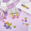 30Pcs 6 Colors Resin Buttons BUTT-TA0001-57-8