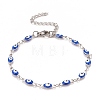 Enamel Horse Eye Link Chains Bracelet BJEW-P271-05P-2