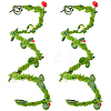 Plastic & Iron Flower Garland Arm Bracelet Rattan AJEW-GF0014-06-7