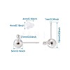 Craftdady Brass Ball Post Stud Earring Findings KK-CD0001-04-9