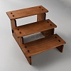 3-Tier Pine Wood Display Riser Stands for Cosmetic DJEW-WH0816-004B-1