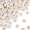 500Pcs Plating Acrylic Beads PACR-TADJ0001-01N-2