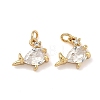 Brass Micro Pave Cubic Zirconia Pendants KK-A291-11B-G-1