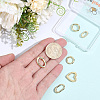 6Pcs 6 Styles Brass Spring Gate Rings KK-BBC0028-45-3